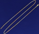 Rope Style Neck Chain In 14k Rose, Yellow, And White Gold
