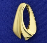 Unique Slide Or Pendant In 14k Yellow Gold