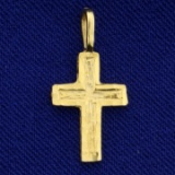 Gold Cross Pendant In 14k Yellow Gold