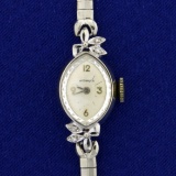 Antique Women's Wittnauer Watch With Diamonds