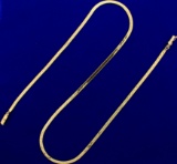 20 Inch Herringbone Neck Chain In 14k Yellow Gold