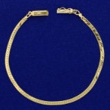 7 Inch Herringbone Bracelet In 14k Yellow Gold