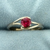 1/2ct Pink Topaz Ring In Sterling Silver