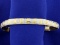 Italian Made Diamond Cut 14k Yelllow And White Gold Bracelet