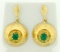 1ct Tw Drop Dangle Emerald Earrings In 14k Gold