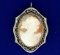 Cameo Pin Or Pendant In White Gold