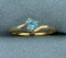 Heart Shaped Blue Topaz Ring In 14k Yellow Gold
