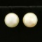 Pearl Stud Earrings In 14k Yellow Gold