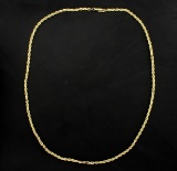 Thick 20 1/2 Inch Rope Chain In 10k Yellow Gold