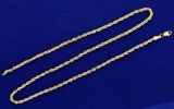 18 1/2 Inch Rope Style Neck Chain In 14k Gold