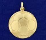 Soccer Ball Pendant In 14k Yellow Gold