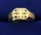 Contemporary 1/4 Ct Tw Diamond Ring In 14k Yellow Gold