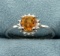 Citrine Sunburst Ring In Sterling Silver