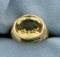 Antique Citrine Pinky Ring In 14k Yellow Gold