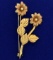 Italian Made Vintage Flower Pin
