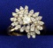 1/3ct Tw Diamond Cluster Ring In 14k Yellow Gold
