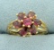 1.75ct Tw Natural Pink Tourmaline Ring In Flower Design In 14k Yellow Gold