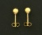 Gold Ball Stud Earrings In 14k Yellow Gold