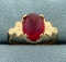 5ct Natural Ruby Ring In 14k Yellow Gold