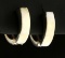 Half Hoop Earrings In 14k White Gold