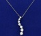 .85ct Tw Diamond Journey Pendant And Chain In 14k White Gold