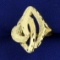 Unique Diamond Cut Designer Gold Ring In 14k Yellow Gold