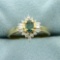 Lab Alexandrite Ring With Round And Baguette Diamonds In 10k Yellow Gold