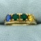 Multi-colored Spinel Gemstones In 10k Yellow Gold