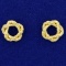 Pair Of Love Knot Nautical Rope Charms In 14k Yellow Gold