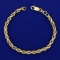 7 Inch Rope Bracelet In 14k Yellow Gold
