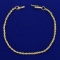 7 Inch Rope Style Bracelet In 14k Yellow Gold
