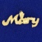 Name Mary Pendant In 14k Yellow Gold