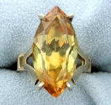12ct Citrine Ring In 14k Yellow Gold