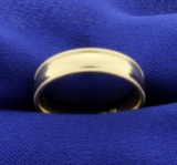 Men's 14k Yellow Gold Band Ring With Beaded Edge