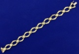 Italian Made 7 1/4 Inch Gold Bracelet In 14k Yellow Gold