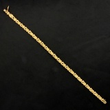 7 3/4 Inch Nugget Style Bracelet In 14k Yellow Gold