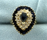 2 1/4ct Tw Sapphire And Diamond Ballerina Ring