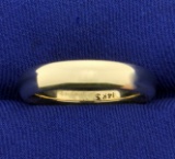 Comfort Fit Rounded Edge 4mm Gold Wedding Band