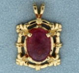 6ct Pink Rubellite Pendant In 14k Gold