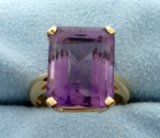 12 Ct Amethyst Ring In 14k Gold