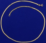 17 Inch Flat C Link Neck Chain In 14k Yellow Gold