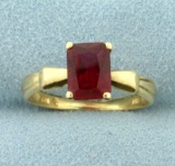 Natural 1.5ct Ruby Ring In 14k Yellow Gold