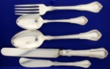 Antique Gorham Sterling Silver Villa Norfolk 41 Piece Flatware Set