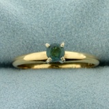 Natural 1/4ct Alexandrite Solitaire Ring In 14k Yellow Gold