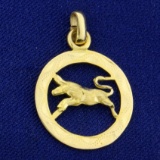 Taurus Bull Pendant In 14k Yellow Gold