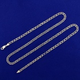 Italian Made 24 Inch Neck Chain In Sterling Silver