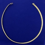 17 Inch Omega Necklace In 14k Yellow Gold