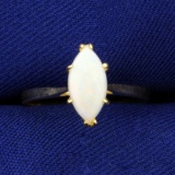 1ct Natural Opal Ring In 14k Yellow Gold