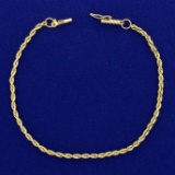 7 Inch Rope Style Bracelet In 14k Yellow Gold