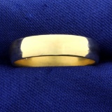Men's Gold Wedding Band Ring In 14k Yellow Gold
